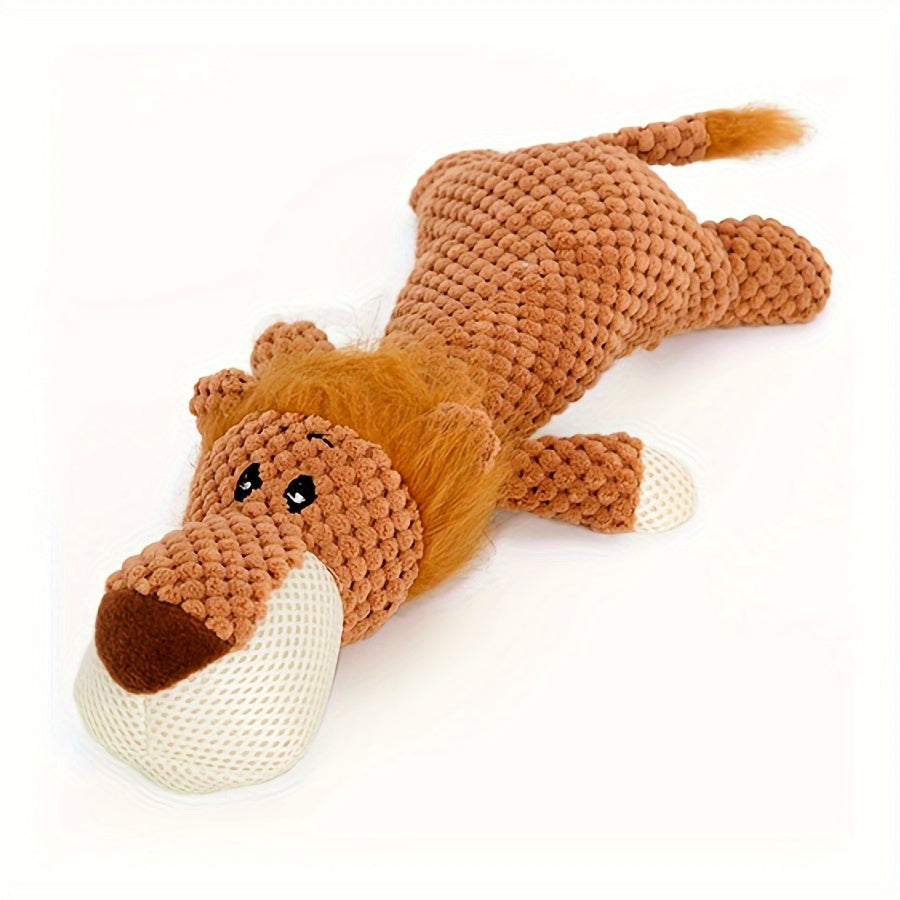 1/3pcs, Large Dog Toy, Bite-Resistant and Sound-Producing Plush Toy, Lion, Wolf, Elephant Cartoon Pet Toy, Dog Companion to Relieve Boredom, Teeth Grinding and Cleaning, Squeaky Dog Chew Toy, Suitable for All Sizes of Dogs