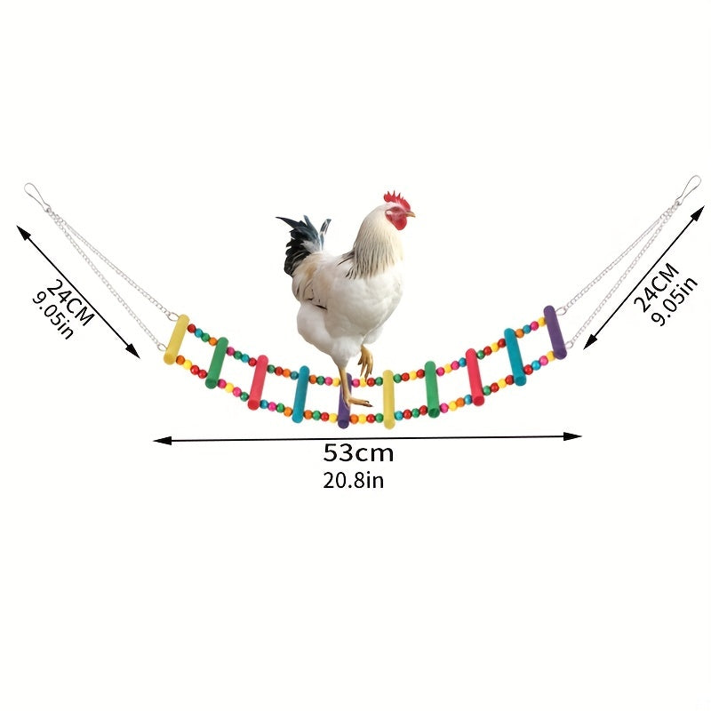 5pcs Chicken Toys for Coop Accessories | Chicken Xylophone | Chicken Swing Perch | Chicken Flexible Ladder | Chicken Vegetable Fruit Hanging Feeders Chicken Enrichment for hens in Coop Bird Parrot