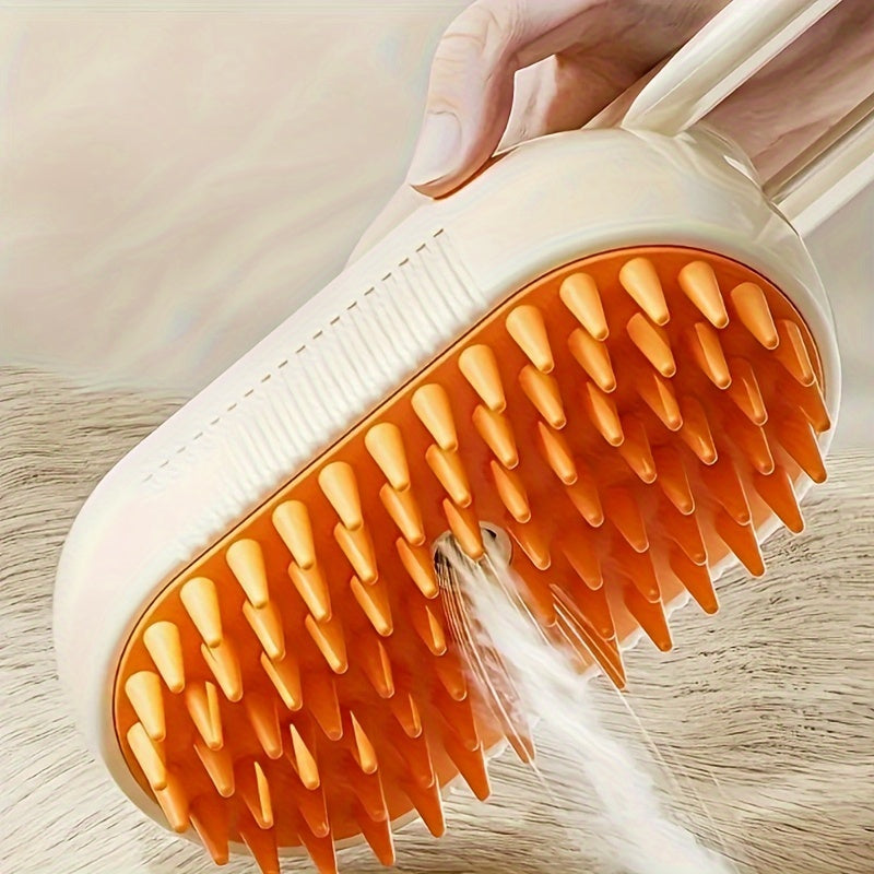 [Steam Massage Comb] 3in 1 No-Rinse Steam Massage Comb - Pet Grooming Brush for Cats and Dogs - Floating Hair Removal Comb, One-Touch Brush for Daily Grooming, Pet Care Electric Spray Massage, USB Charging Cat Comb