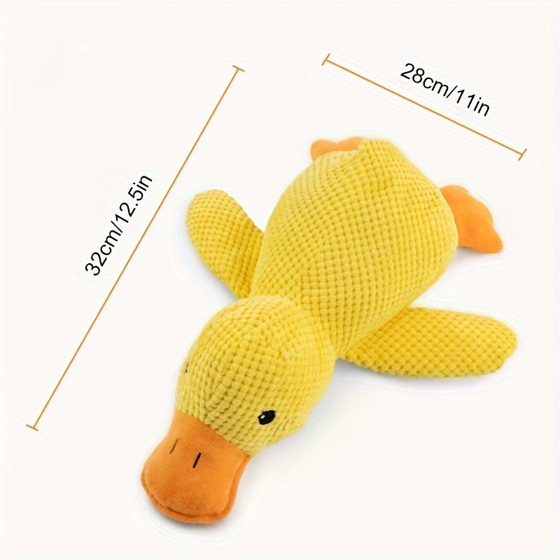 Squeaky Plush Duck Dog Toy - Durable Chew and Play Companion for Medium Breeds, Soft Interactive Pet Toy