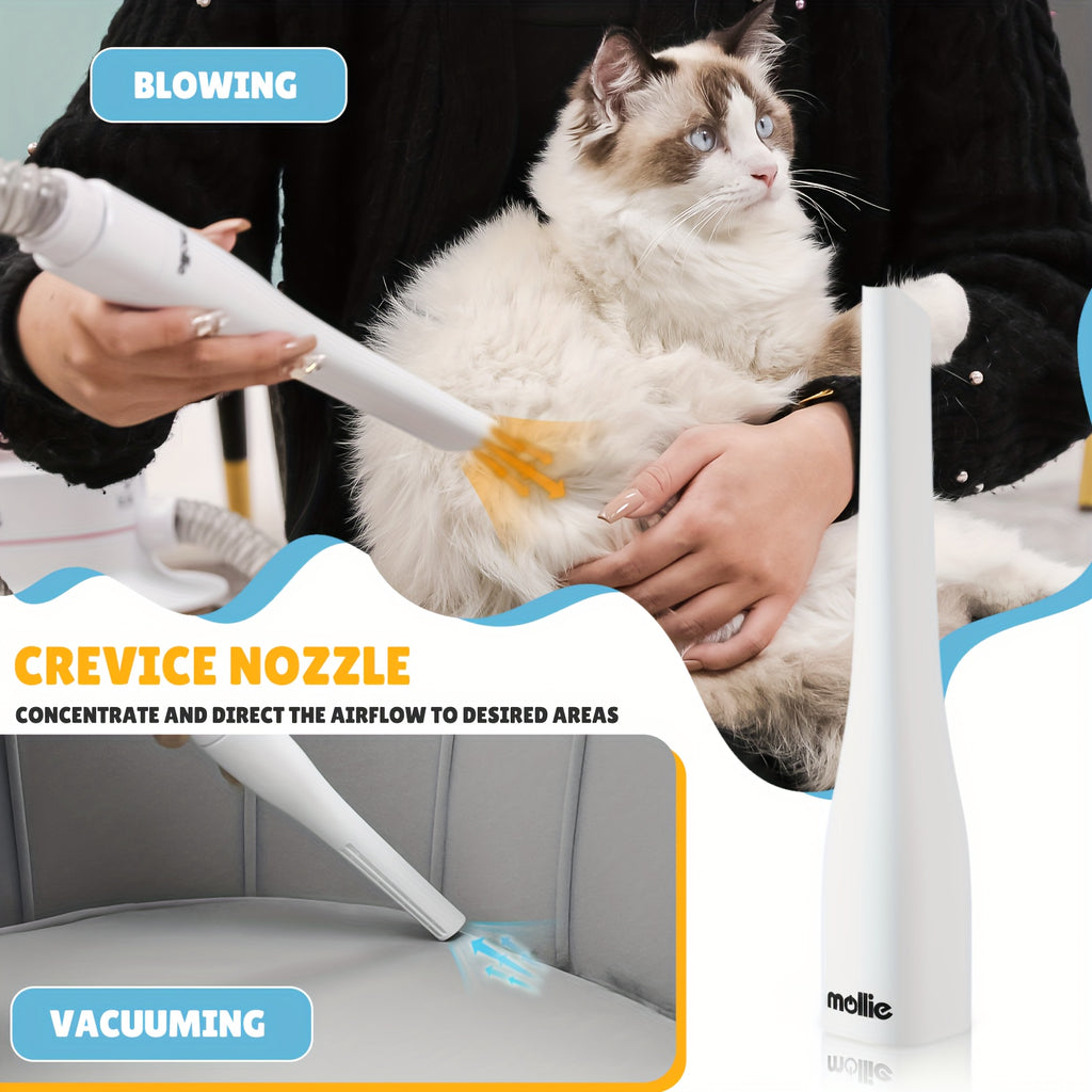 Dog Grooming Kit & Vacuum & Blow Dryer, Pet Grooming Vacuum with 6 Grooming Tools & Trimmer & Guide Combs, for Dog Cat And Other Animals