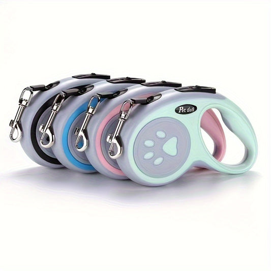 Durable Nylon Retractable Dog Leash With One-Button Control, Great For Outdoor Walks & Travel With Small And Medium Pets