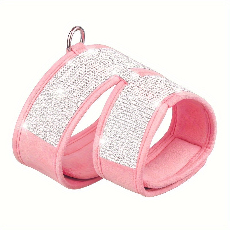 No Pull Pet Harness For Dogs, Bling Rhinestone Soft Dog Harness, Escape Proof Dog Vest Harness For Outdoor Walking Jogging