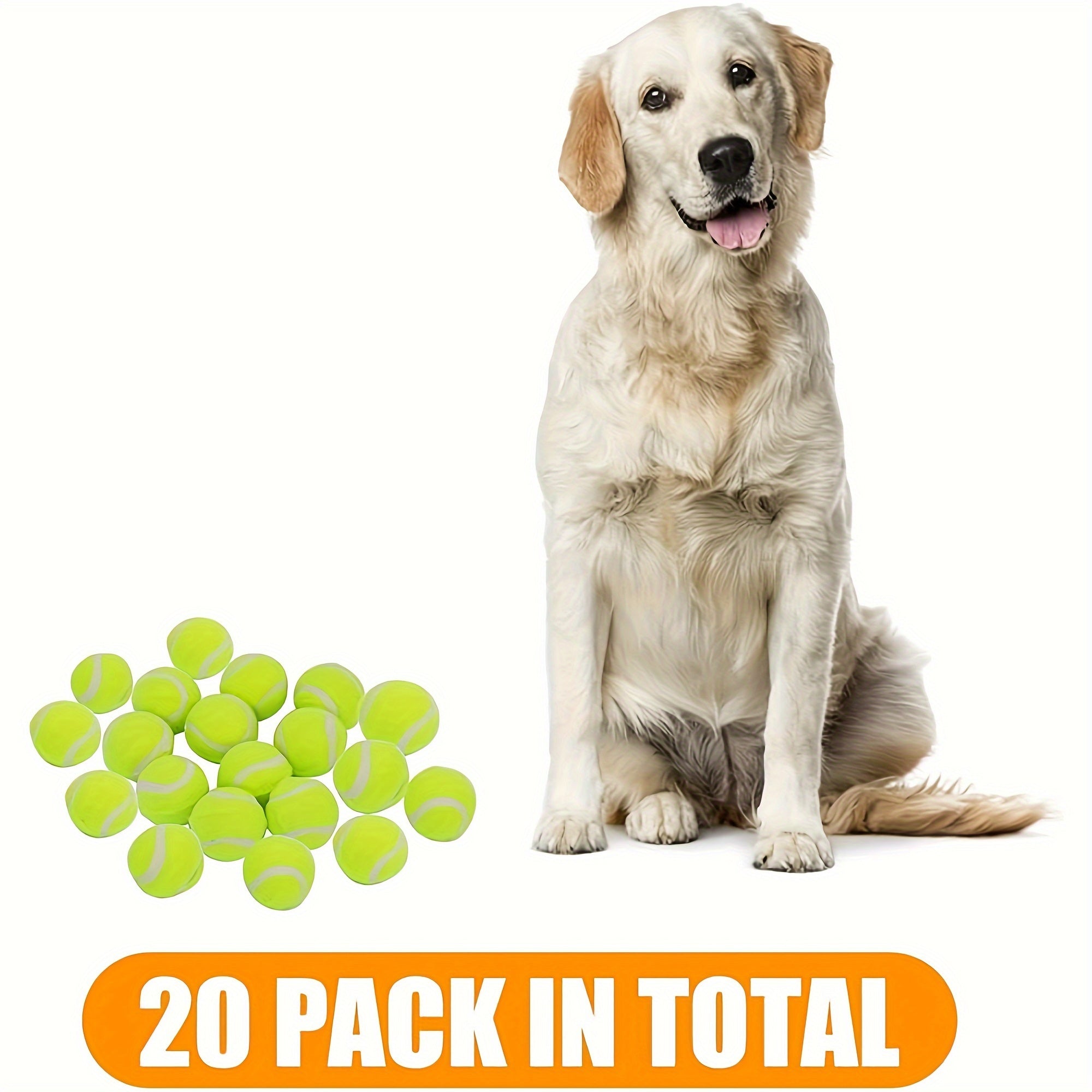 20 Pack Tennis Balls For Small Dogs, Pet Toys For Playing And Training, 2 Inch (5cm)
