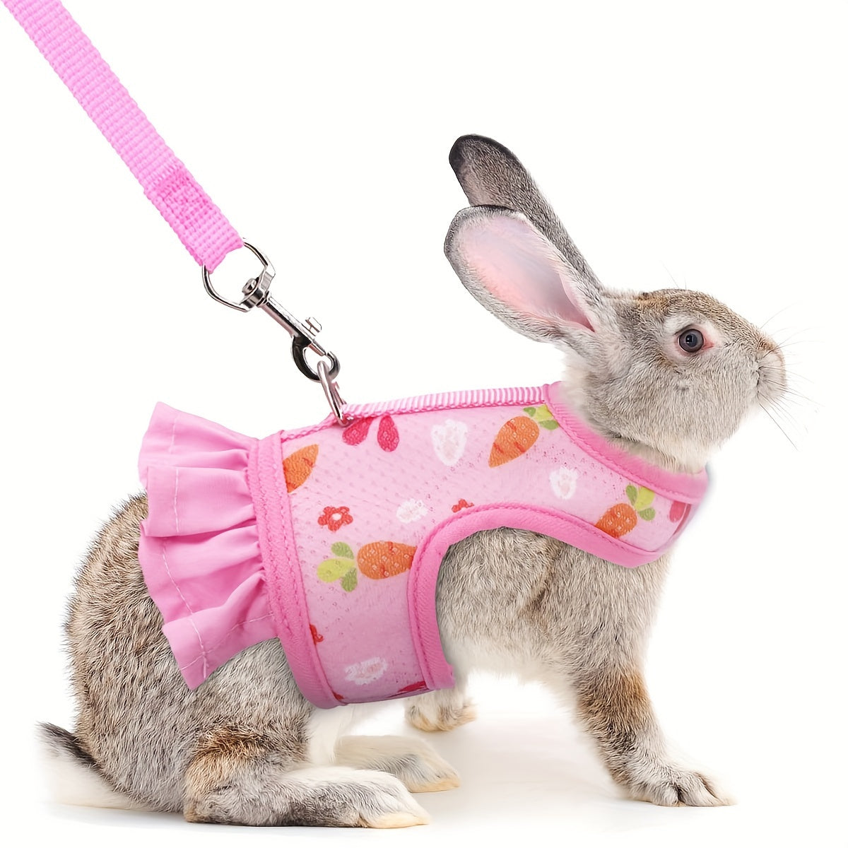 Breathable Mesh Bunny Harness with Fruit Print