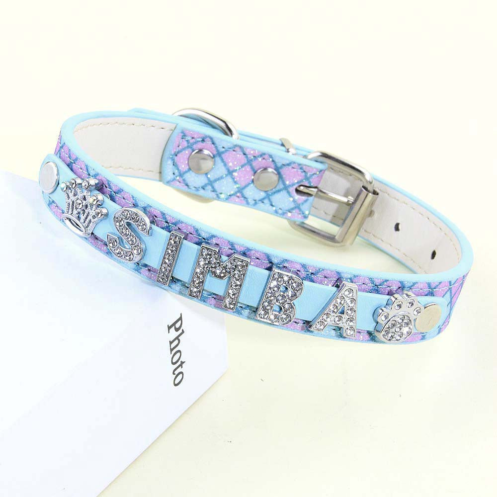 Personalized Small Dogs Chihuahua Collar with Bling Rhinestone Puppy Dog Collars Custom Cat Necklace Free Name Charms Pet Accessories