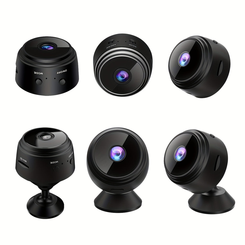 Mini Wireless Camera, 480P HD, USB Rechargeable with Built-in Lithium Polymer Battery, Magnetic Back Cover, Non-Waterproof, for Home, Pet, Car Surveillance, Supports AP Mode & Remote Monitoring
