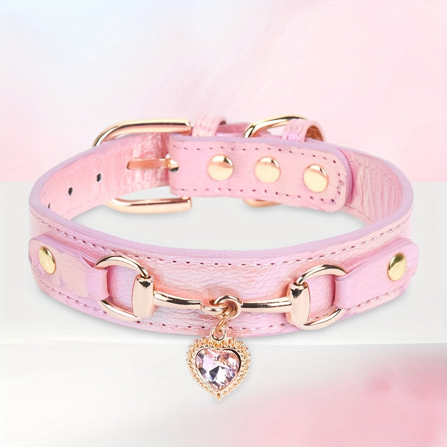 CP567 Love Heart Diamond Pet Collar