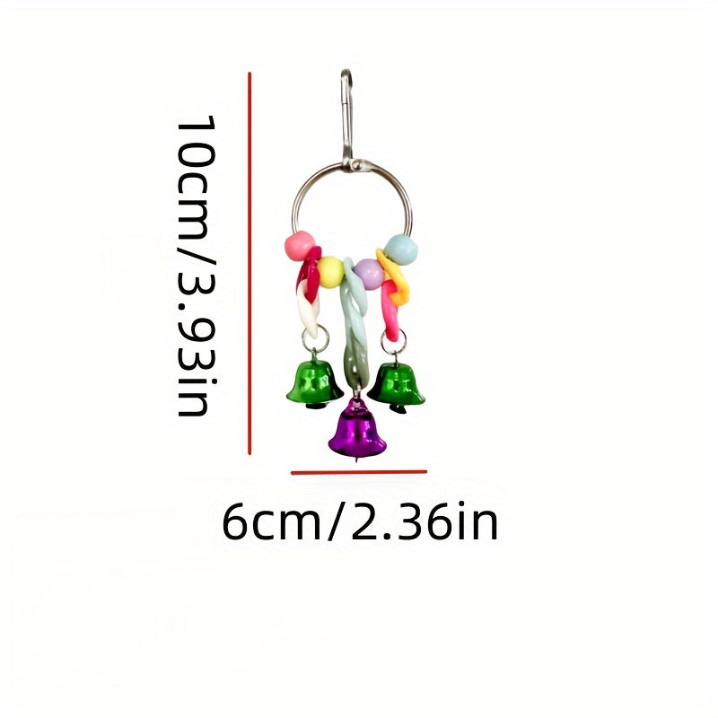 15pcs Bird Chewing Hanging Toys Set, Multicolored Bird Toys With Swing, Perching Stand, Parrot Toys, Hanging Bell Pet Bird Cage Hammock, Swing Toy, Wooden Perch Chewing Toy (Random Color)