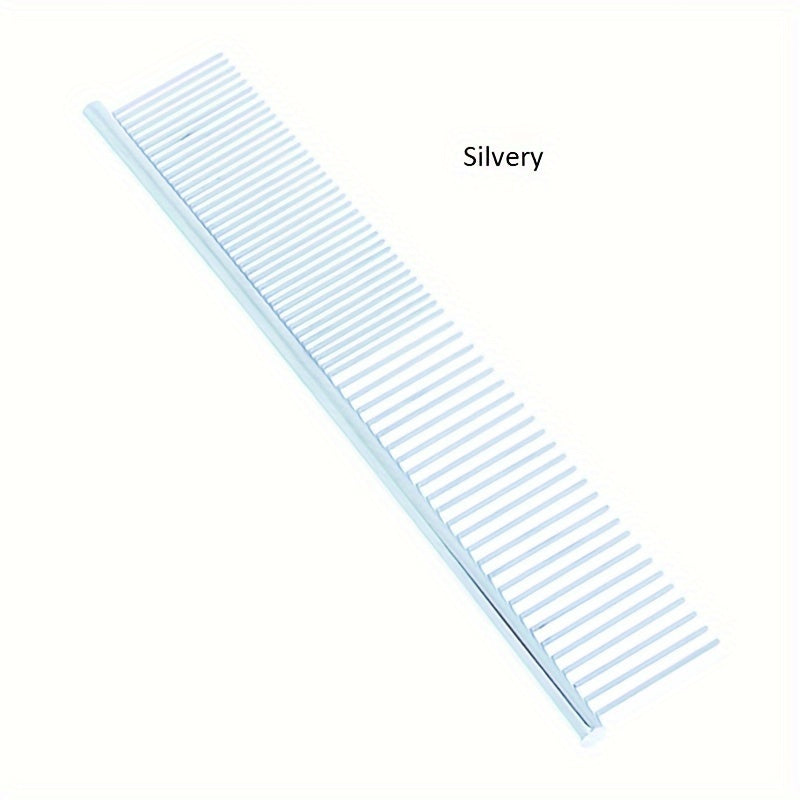 Colorful Stainless Steel Pet Grooming Comb - Effortlessly Detangles Fur - Comfortable Grip for Dogs & Cats