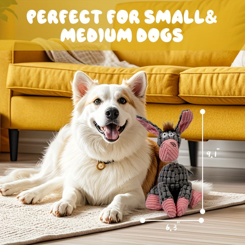 3pcs/1pc Dog Plush Toy-Cartoon Squeaky Pet Toy, Dog Chew Toy Puppy Toy, Perfect For Small & Medium Dogs, Stuffed Puppy Chew Toy For Indoor&Outdoor Play, Gift Toy For Pets