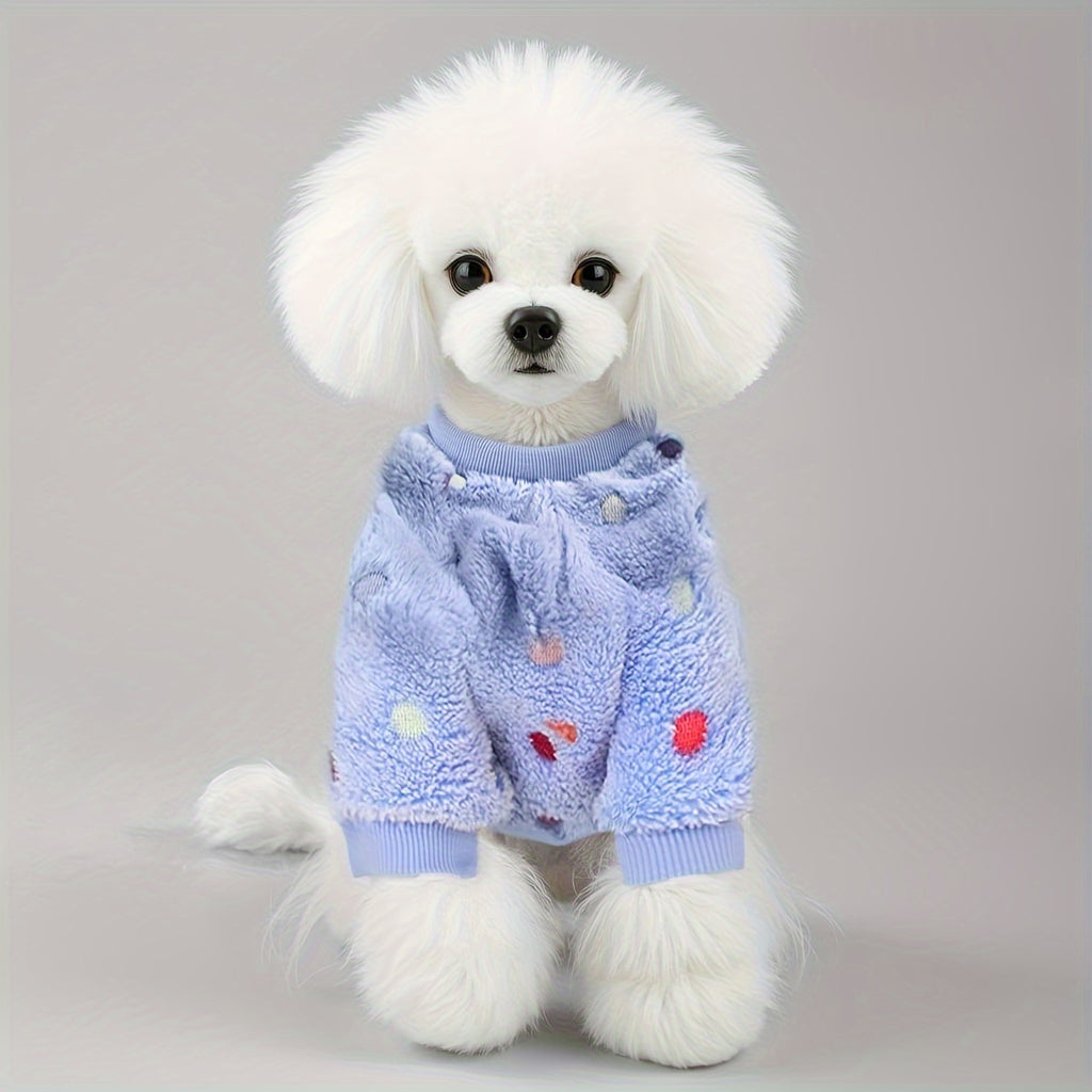 Extra Small Dog Pajamas, Soft & Stretchy 4 Legs Dog Sweater Jumpsuit, Cute Fall Winter Dog Onesies Pet Apparel Outfits for Chihuahua Yorkie