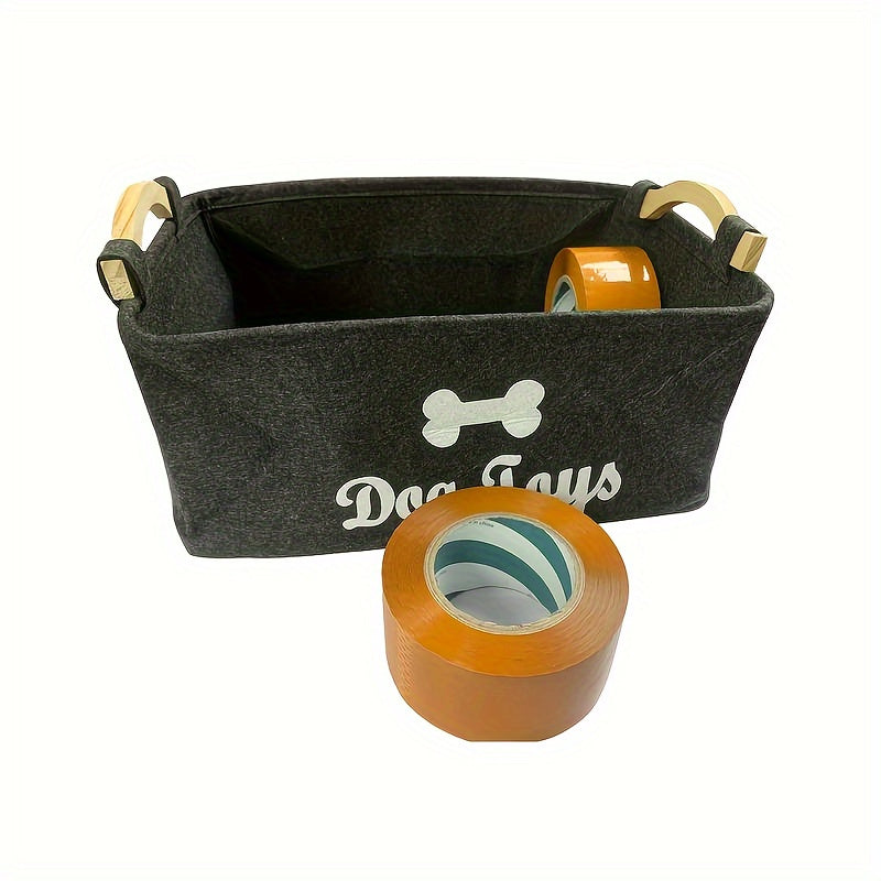 [Pet Home Organizer Box] Durable Felt Pet Toy Storage Box, Laundry Basket for Dogs and Cats, Home Organizer - Polyester, Cleaning Supplies, Fashion