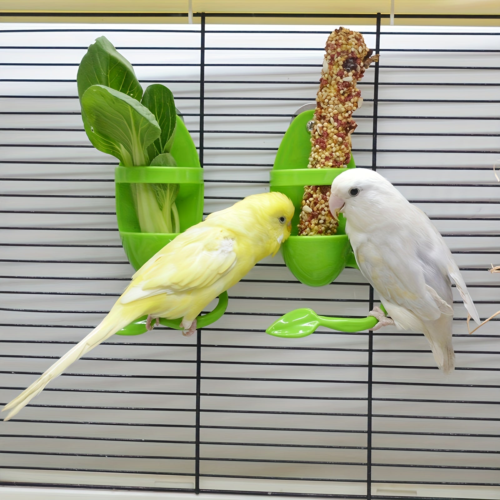 1pc  Bird Cuttlebone Holder, Fruit & Vegetable Feeder Station for Healthy Beaks and Birdcage Entertainment