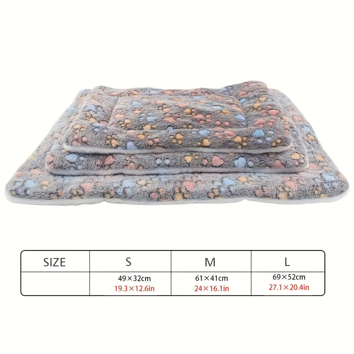 1pc Cozy Flannel Pet Bed Mat, Soft Cartoon Pattern Dog Sleeping Pad, Machine Washable, Warm for Autumn and Winter, Suitable for Extra Small to Medium Breeds, Pet Bed Warmer|Inviting Pet Comfort|Plush Fabric