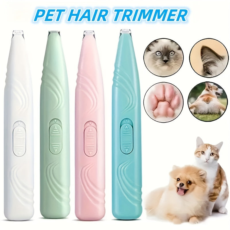 [Cordless Trimmer for Pet Grooming] Dog Paw Trimmer, Cordless Electric Small Pet Grooming Scissors, Low Noise, for Trimming Hair Around Paws, Eyes, Ears, Face, and Buttocks