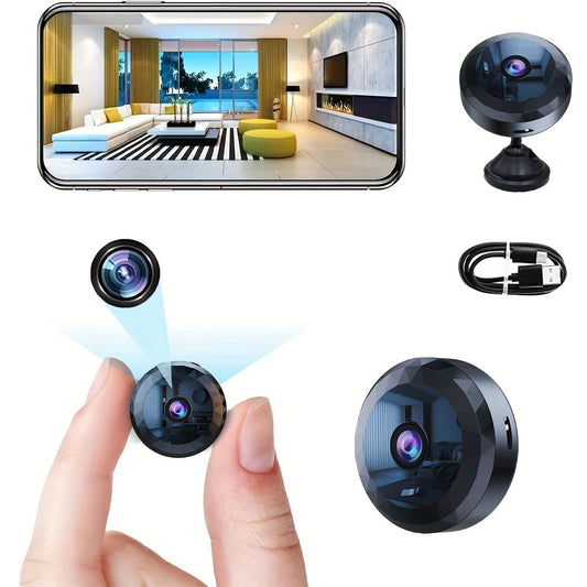 Mini WiFi Camera - Portable Hidden Nanny Cam with Night Vision, Motion Detection - Home Security Cameras for Indoor Outdoor Pet