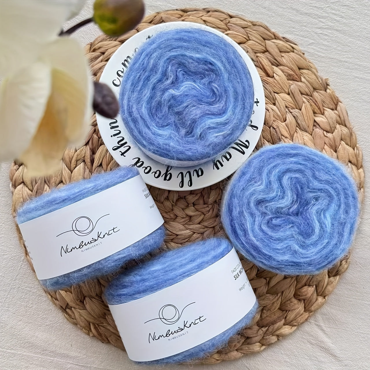 4 Pce/set, 400g Yarn, Hand-knitted Yarn, Spray Yarn, Cloud Yarn, Cake Yarn, And Rainbow Yarn, Soft And Comfortable, Suitable for Crochet, Scarves, Sweaters, Shawls, Blankets, Pet Toys, Handmade Gifts, Halloween, Christmas, An