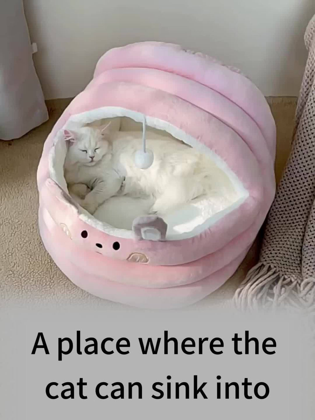Cute Dog Bed Mat, Removable, Plush, Thick, Comfortable And Warm Pet Bed