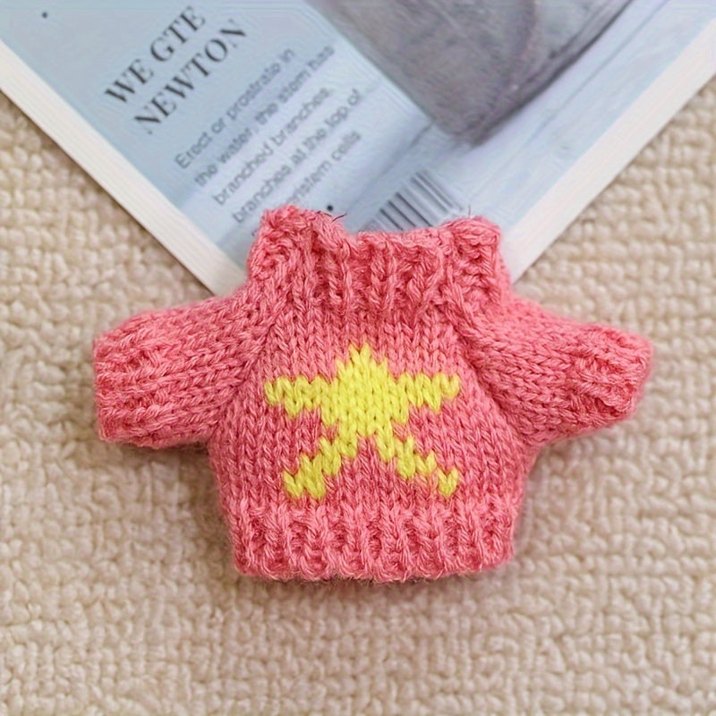 [Holiday Cheer] Handmade Hamster Sweater - Cozy Thick Knit Pet Apparel with Strawberry Accent, Ideal Christmas Gift for Small Animals, Polyester Fiber, Hamster Accessories