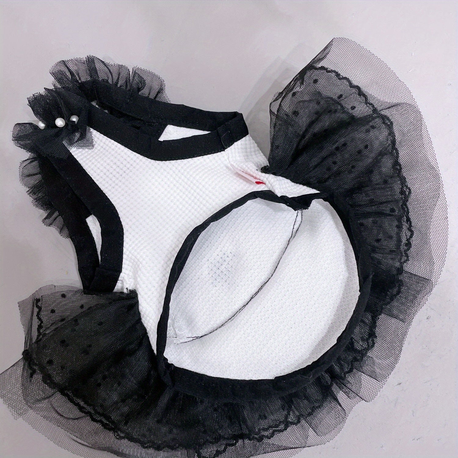 [Kuromi Dog Costume Dress] Kuromi Dog Costume Dress - Cute Kawaii Outfit for Small/Medium Pomeranian, Chihuahua, Shih Tzu Puppies - Black & White Pet Apparel, Halloween Dog Costume, Christmas Dog Clothes