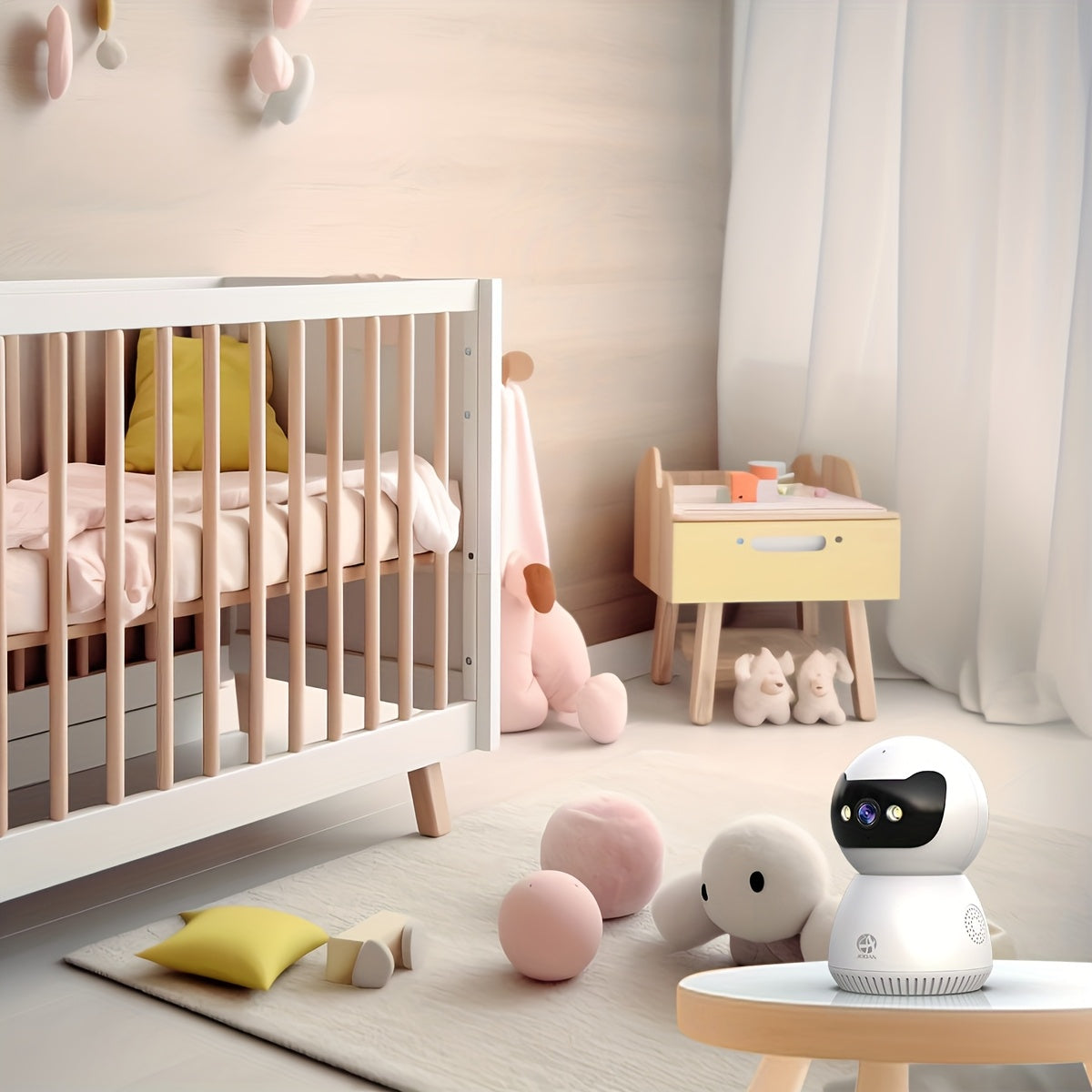 JOOAN 1080P Full HD Security Camera with Color Night Vision, Two-Way Audio, Motion Detection, Auto Tracking, WiFi Connectivity, App Control for Home Safety - Ideal for Youngsters, Elderly, and Pets