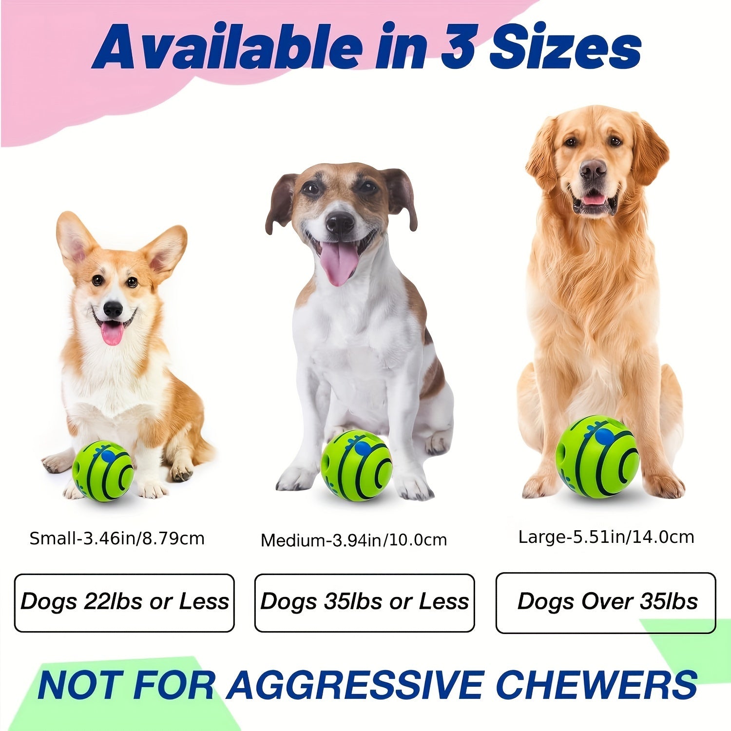 Durable Squeaky Dog Chew Toy Ball