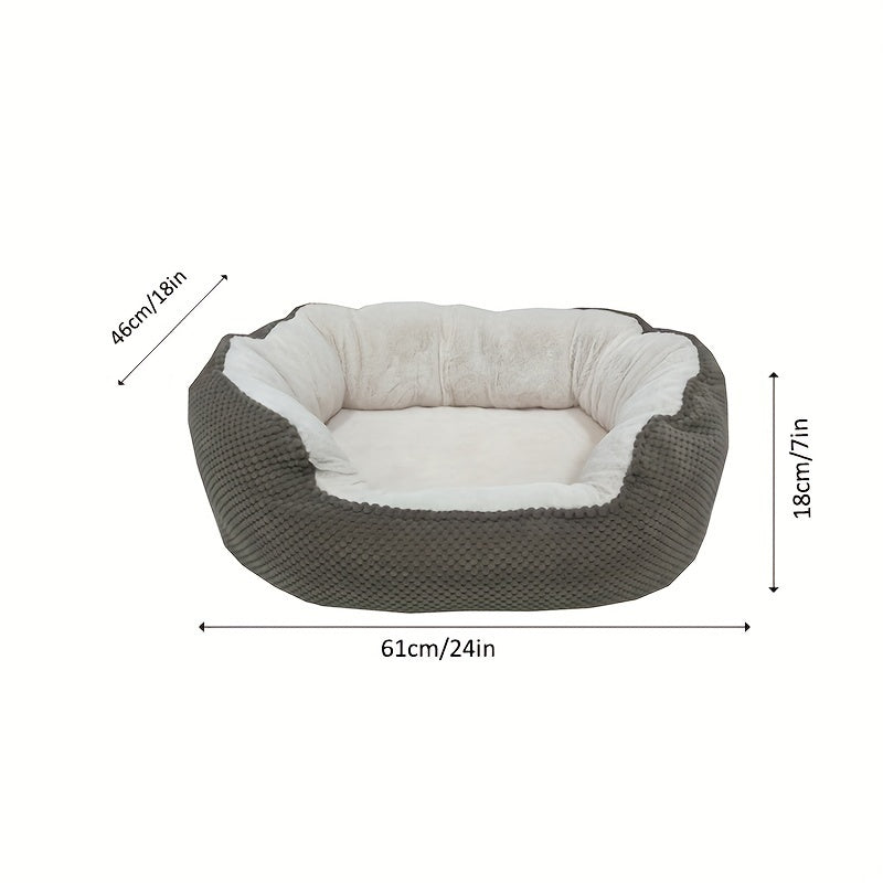1pc Dog House Multi-color Optional Oval Pet Bed, Suitable For Four Seasons, Dog Kennel Warm And Comfortable Dog Bed Durable Dog Mattress