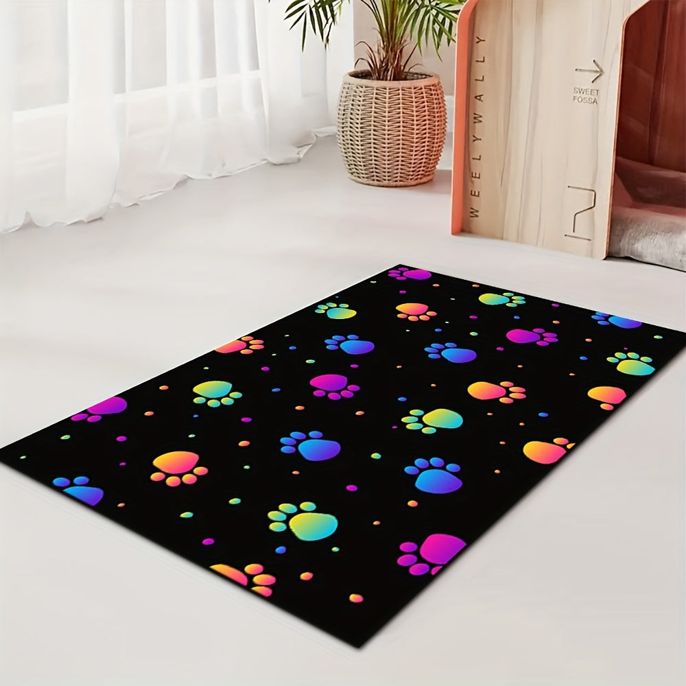 [Quick Drying Dog Bowl Mat] Quick Drying Polyester & Rubber Dog Bowl Mat - Absorbent Non-Slip Pet Feeding Mat for Food and Water - Durable Cat Mat for Dogs, Easy Clean