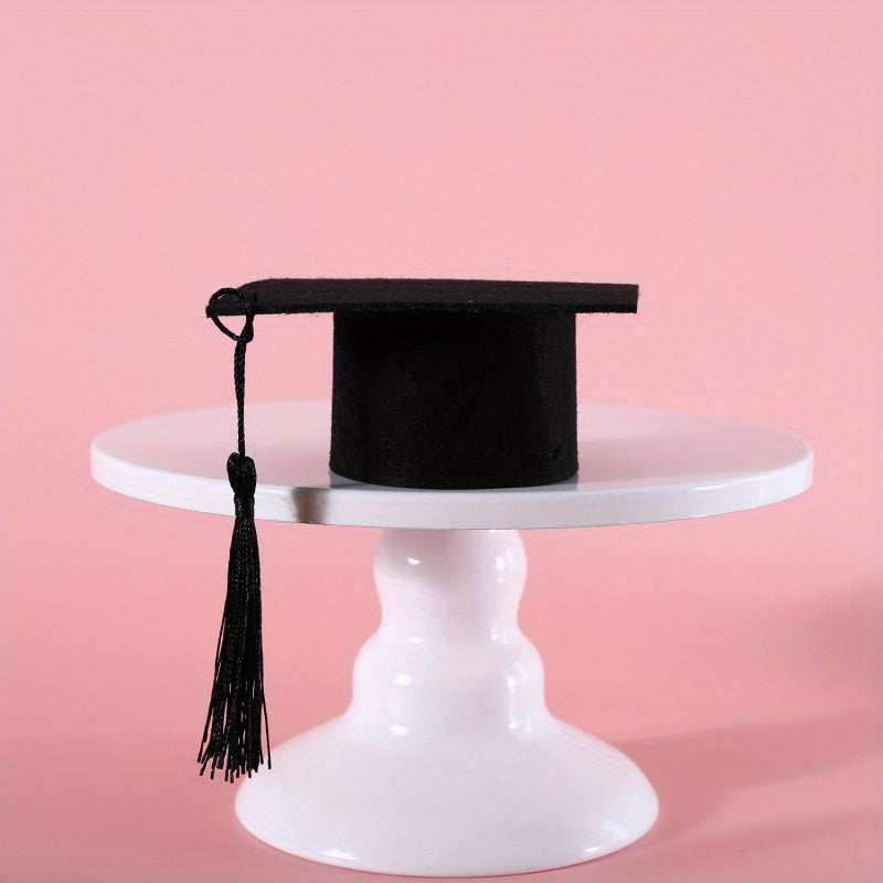 [Adorable Graduation Cap] Adorable 1pc Graduation Cap for Pets | Square Academic Hat with Tassel, Polyester, Perfect for Cat & Dog Role Play, Party Dress Up, Small Medium Breeds, Pet Accessories, Durable Polyester Hat