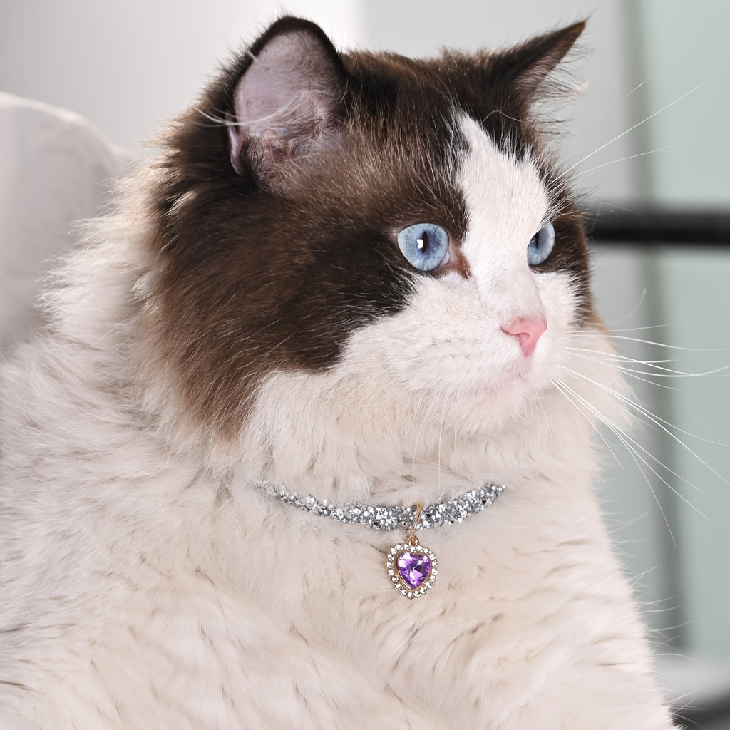 Elegant Faux Pearl & Ribbon Bow Cat Collar - Charming Pet Necklace Accessory, Pet Collar Necklace, 1pc