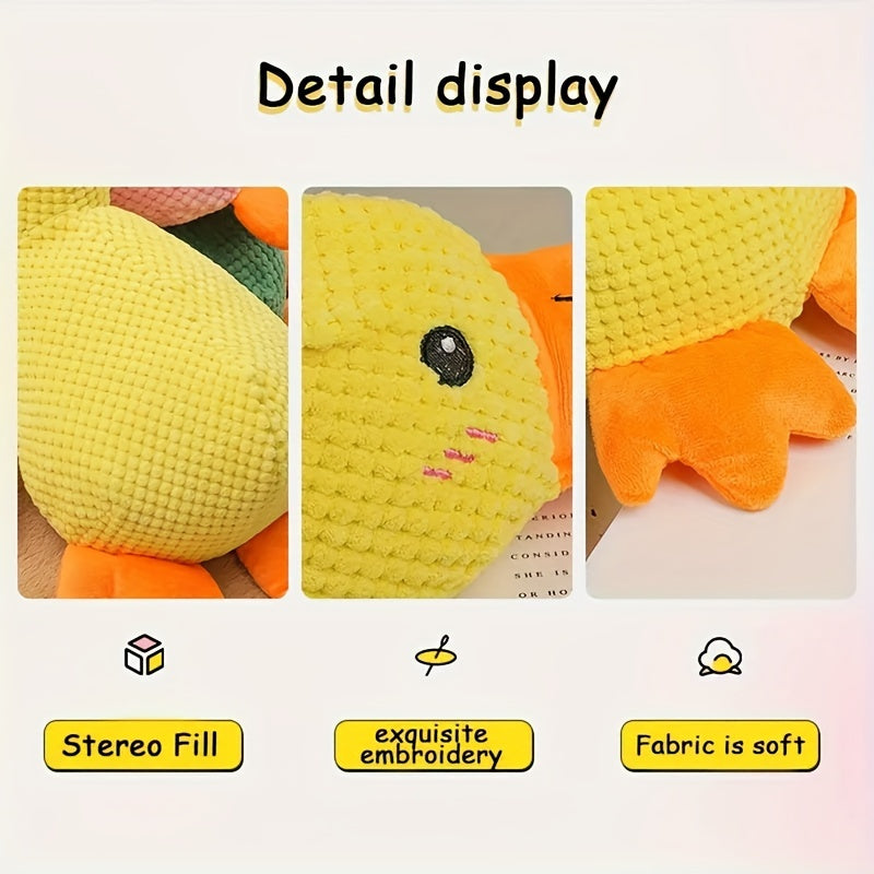 Squeaky Plush Duck Dog Toy - Durable Chew and Play Companion for Medium Breeds, Soft Interactive Pet Toy