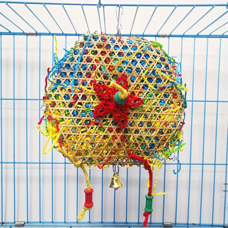 [Large Funny Parrot Shredding Toys] Large Shredding Paper Parrot Toys, Bird Foraging Toys, Safe Funny Bird Chewing Toys For Parakeet Cockatiel Conure Lovebird Budgies African Grey