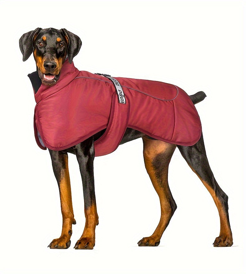 Cozy Fleece-Lined Dog Cloak - Warm Autumn & Winter Pet Apparel for Medium to Large Breeds, Non-Waterproof