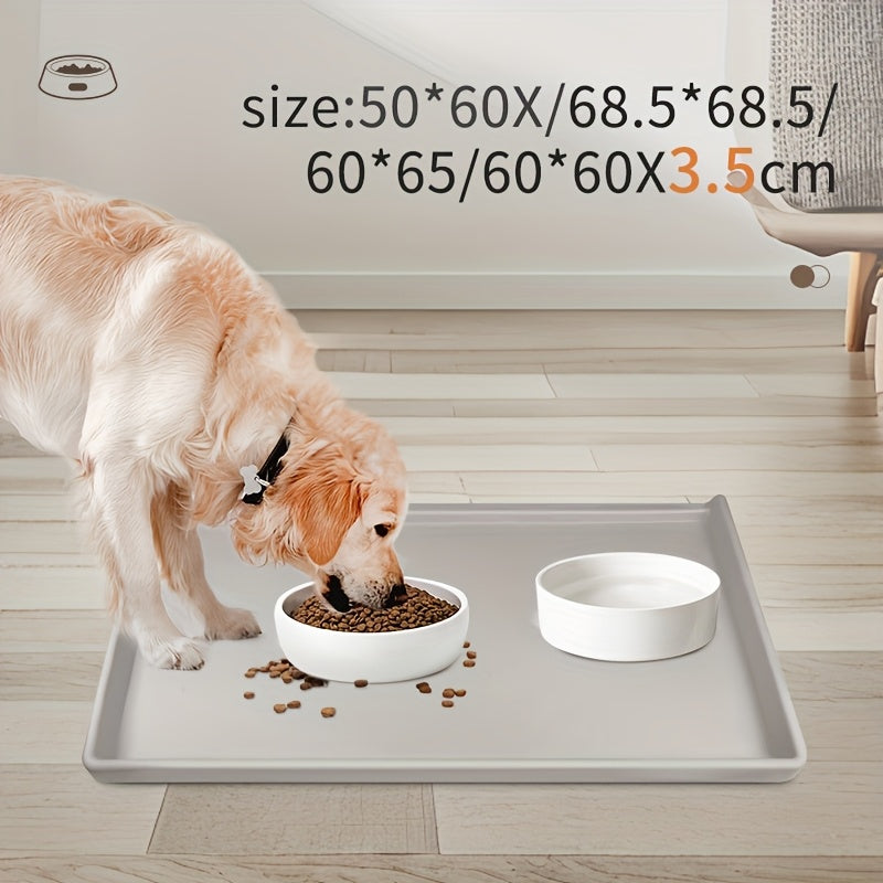 1pc Silicone Pet Feeding Mat for Dogs, Anti-Slip, Waterproof, Easy Clean, Spill-Proof, for Dog Feeding Pad