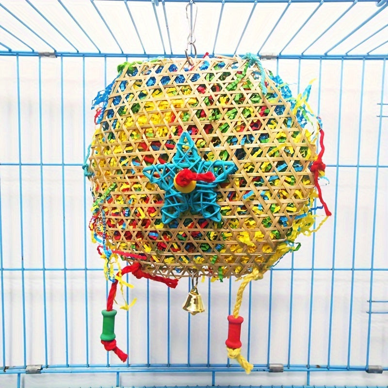 [Large Funny Parrot Shredding Toys] Large Shredding Paper Parrot Toys, Bird Foraging Toys, Safe Funny Bird Chewing Toys For Parakeet Cockatiel Conure Lovebird Budgies African Grey