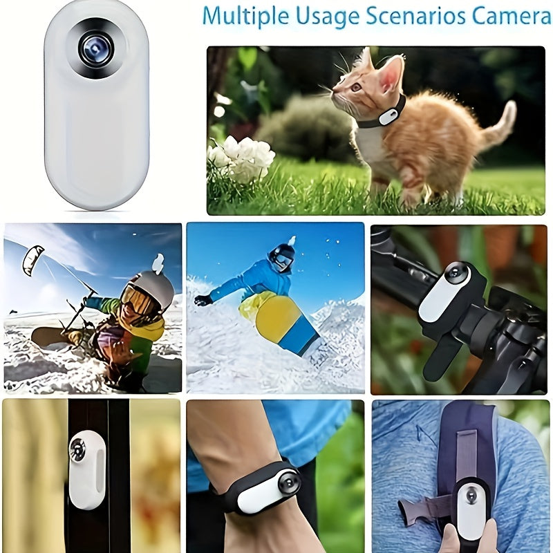[HD 1080P | Infrared] omLife HD 1080P Pet Collar Camera | 1pc with 8GB SD Card, USB Rechargeable, Infrared Sensor, Portable Indoor/Outdoor Video Camera for Cats & Dogs, Black, Indoor Pet Monitoring, Sleek Design, Durable Cons