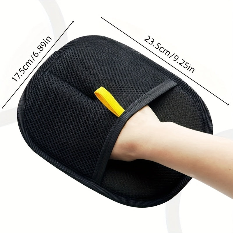 Reusable Pet Hair Removal Gloves for Cats & Dogs - Manual Lint Brush for Furniture, Bedding, Clothing | Static Fabric Gripper, Battery-Free Pet Grooming Tool & Home Cleaning Accessories