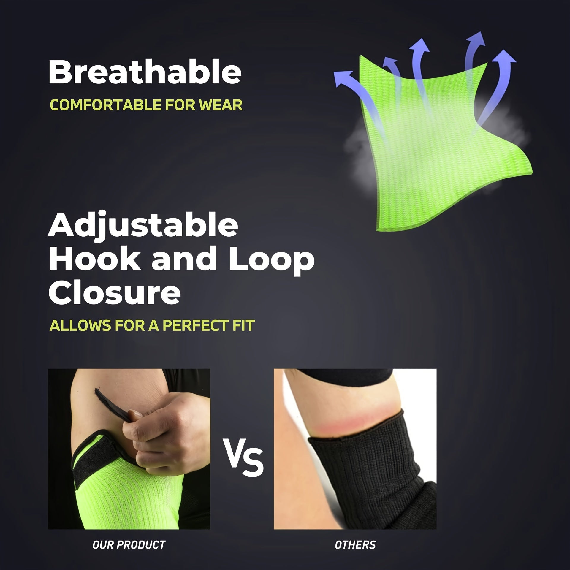 [1 Pair Cut-Resistant Arm Sleeves] 1 Pair JOISIV Cut-Resistant Arm Sleeves, Polyester, Ambidextrous, Machine Washable, with Tumb Button & Adjustable Closure, for Gardening, Kitchen, Pet Grooming, Phthalate & Latex Free