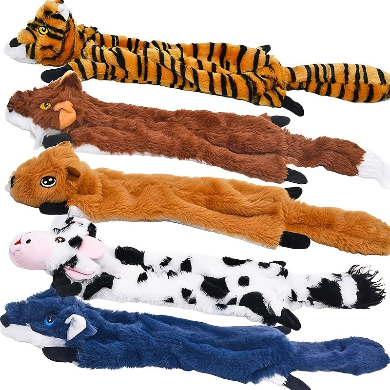 Amazing Pet Dog Squeaky Toys 5 Pack, Pet Toys Crinkle Dog Toy No Stuffing Animals Dog Plush Toy Dog Chew Toy For Large Dogs And Medium Dogs Squeeky Doggie Toys 5 Pack For Large Dogs Multi-Colored
