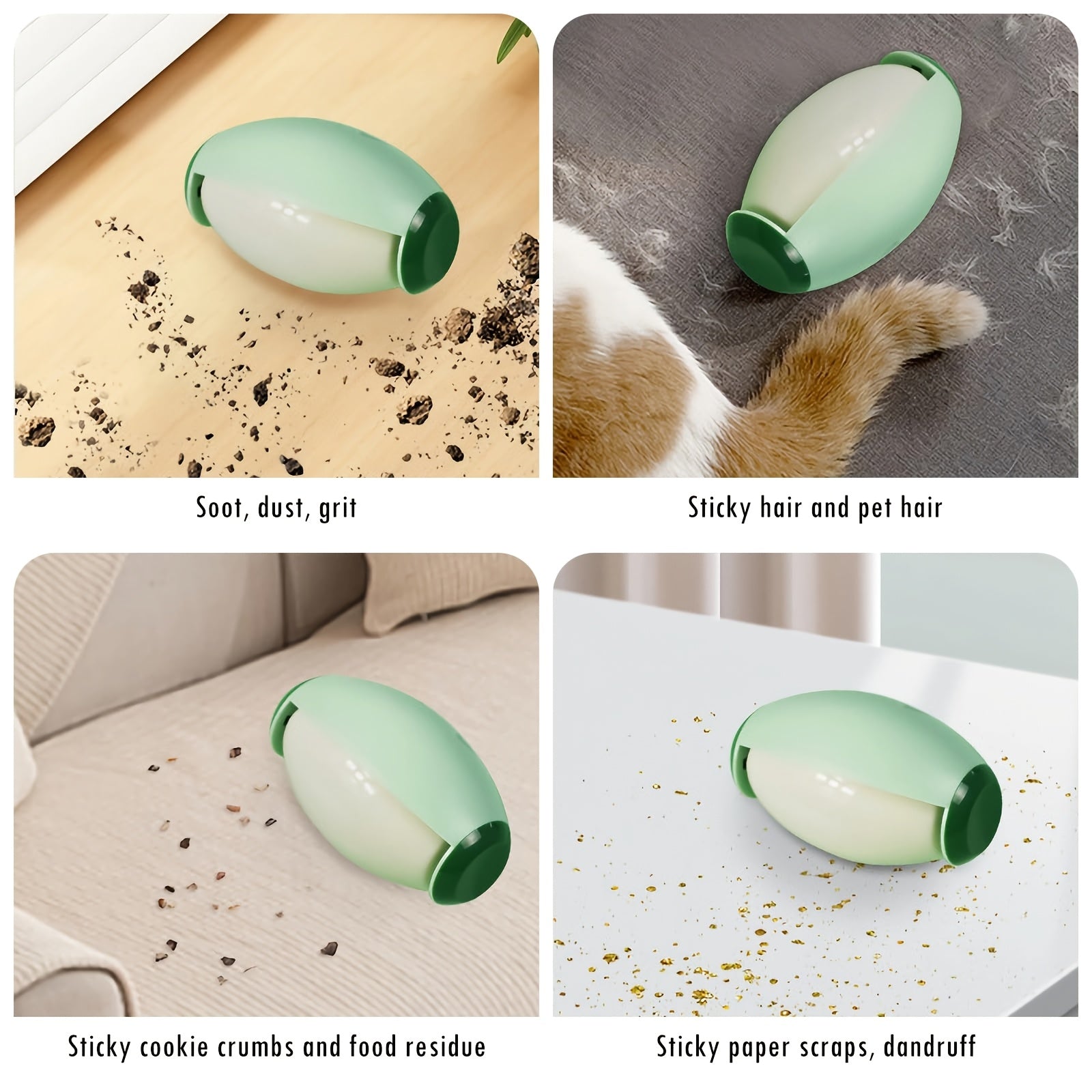 High-Quality Manual Lint Roller - Reusable & Washable Pet Hair Remover, Powerful Dust Cleaning with Durable Plastic Handle, No Batteries Required for Home Use, Lint Remover