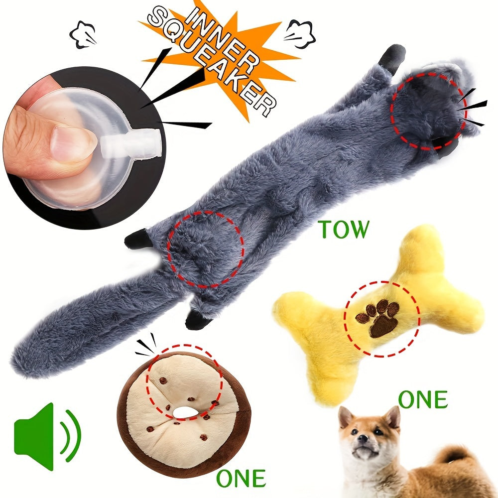6 Packs Dog Squeaky Toys No Stuffing Dog Toys Crinkle Dog Toys For Small Dogs Durable Dog Chew Toys Plush Cute Animals Natural Puppy Toys For Teething Pet Toys Squeak Random Color