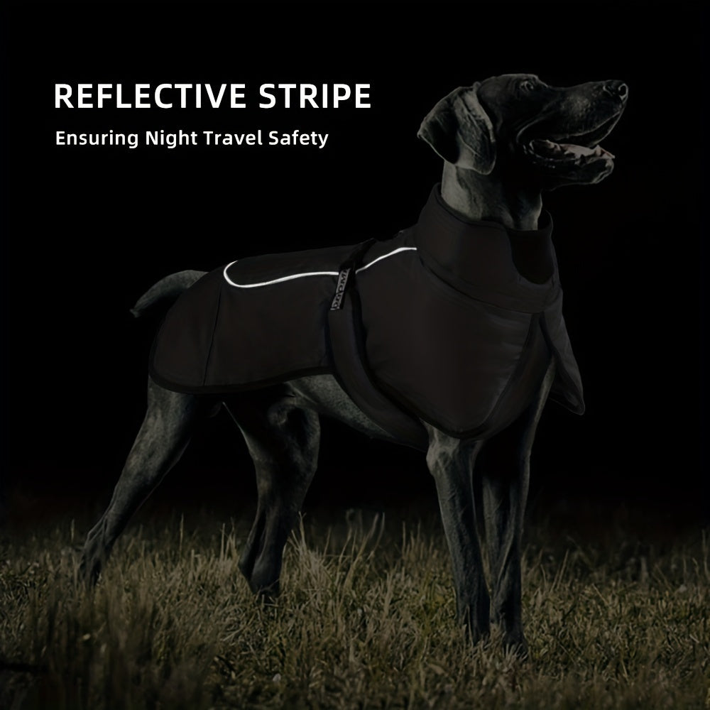 Cozy Fleece-Lined Dog Cloak - Warm Autumn & Winter Pet Apparel for Medium to Large Breeds, Non-Waterproof
