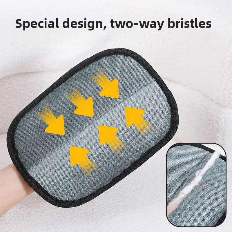 Reusable Pet Hair Removal Gloves for Cats & Dogs - Manual Lint Brush for Furniture, Bedding, Clothing | Static Fabric Gripper, Battery-Free Pet Grooming Tool & Home Cleaning Accessories