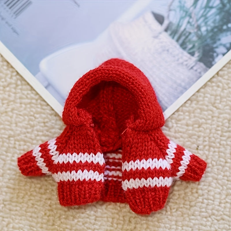 [Holiday Cheer] Handmade Hamster Sweater - Cozy Thick Knit Pet Apparel with Strawberry Accent, Ideal Christmas Gift for Small Animals, Polyester Fiber, Hamster Accessories