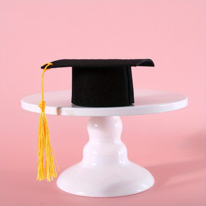 [Adorable Graduation Cap] Adorable 1pc Graduation Cap for Pets | Square Academic Hat with Tassel, Polyester, Perfect for Cat & Dog Role Play, Party Dress Up, Small Medium Breeds, Pet Accessories, Durable Polyester Hat