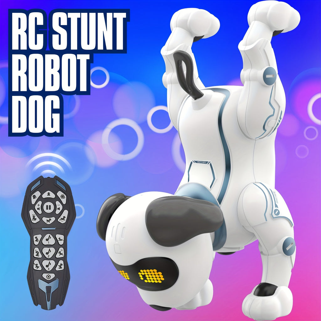 1pc ToyleFun Interactive Robot Dog with Remote Control, Voice Command, Dance & Song Functions, Rechargeable Battery, Infrared Sensing, LED Lights - ABS Resin Electronic Pet Toy for Kids