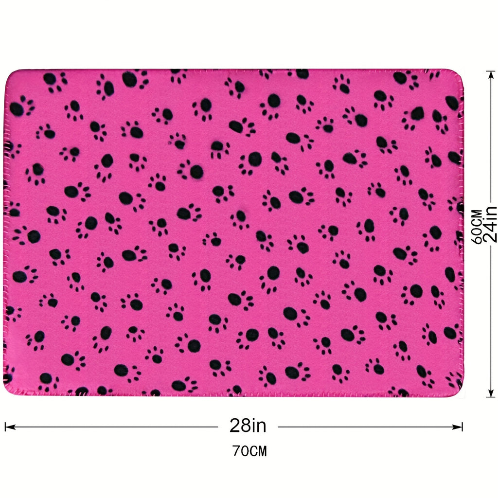 Keep Your Furry pets Cozy with this 6-Pack of Warm Paw Print Dog Blanket Bed Covers!