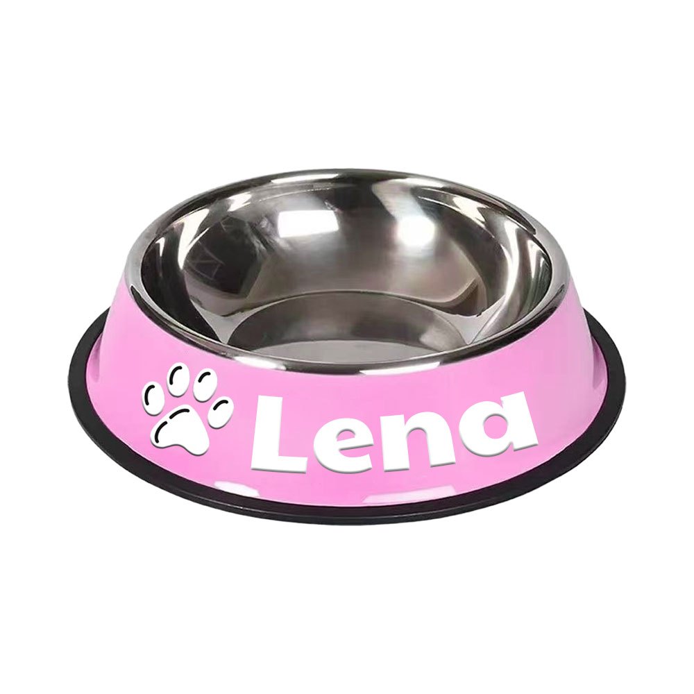 1pc Personalized Stainless Steel Dog Bowls - Non-Slip Custom Pet Feeding Dishes - For Dogs - Ideal for New Year Gifts