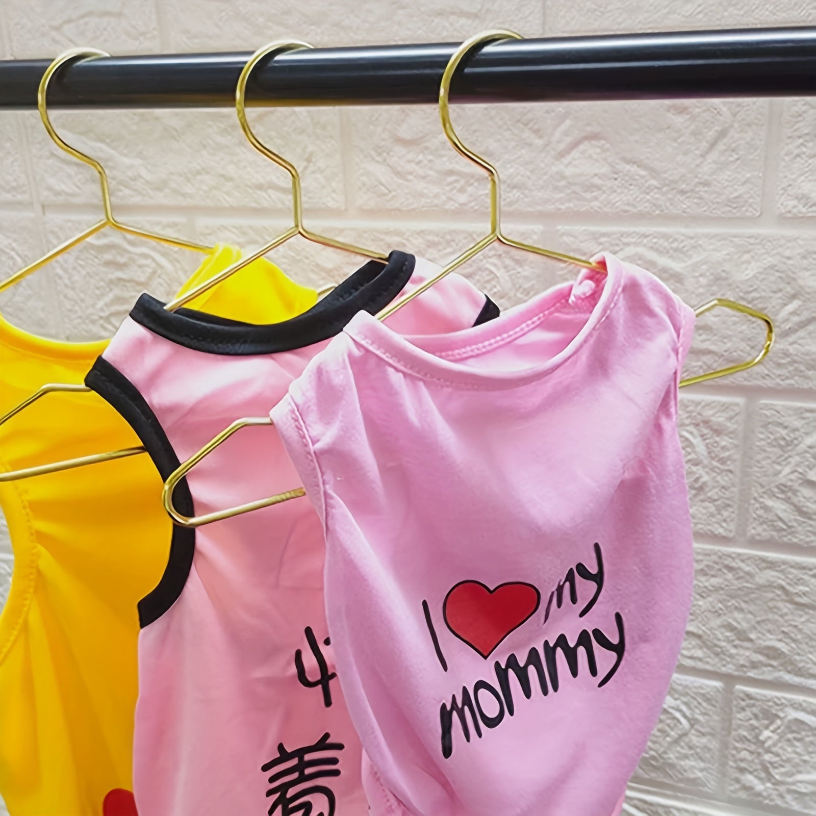 10pcs Golden Metal Pet Clothes Hangers with Non-Slip Grooves - Ideal for Small to Medium Dogs & Cats, Perfect for Teddy Breeds - Durable Iron Display Racks for Pet Apparel in Retail or Home Settings, Hangers for Clothes